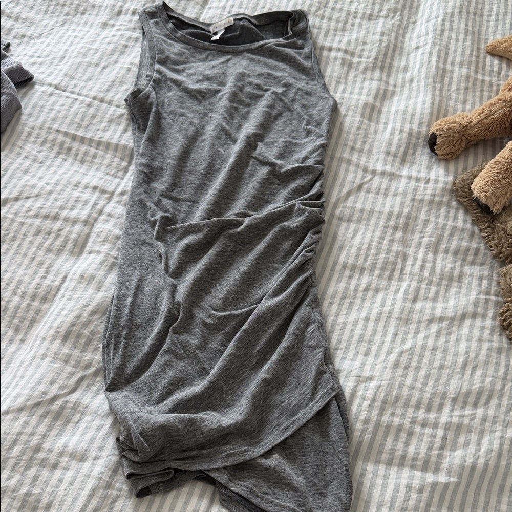 Leith Asymmetrical Gray bodycon dress